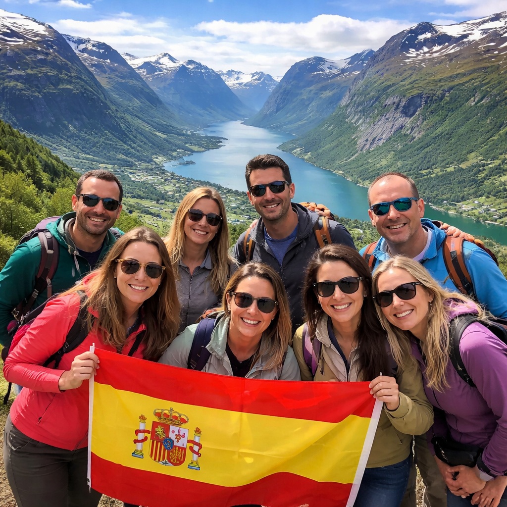 Grupo acompañado con guía en español